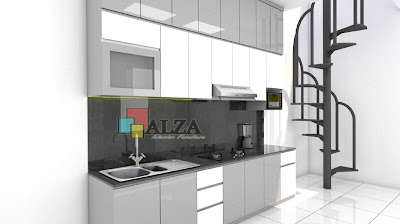 desain 3D kitchen set surabaya