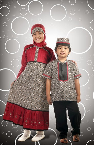  Contoh  Baju Batik Muslim Anak  Perempuan dan Laki  laki  