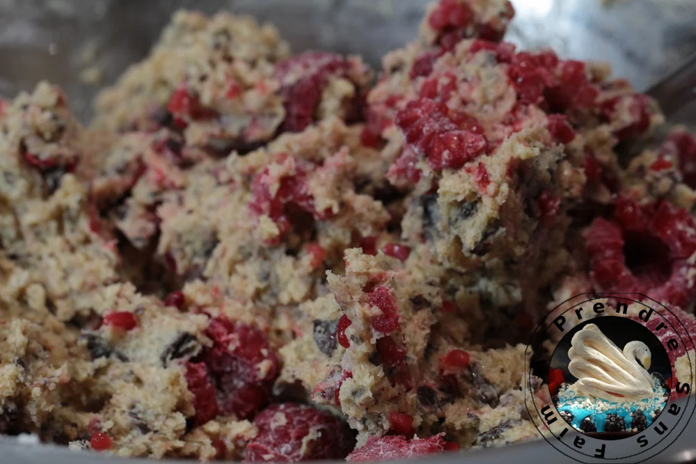 Cookies au son d'avoine et framboises (pas à pas en photos)