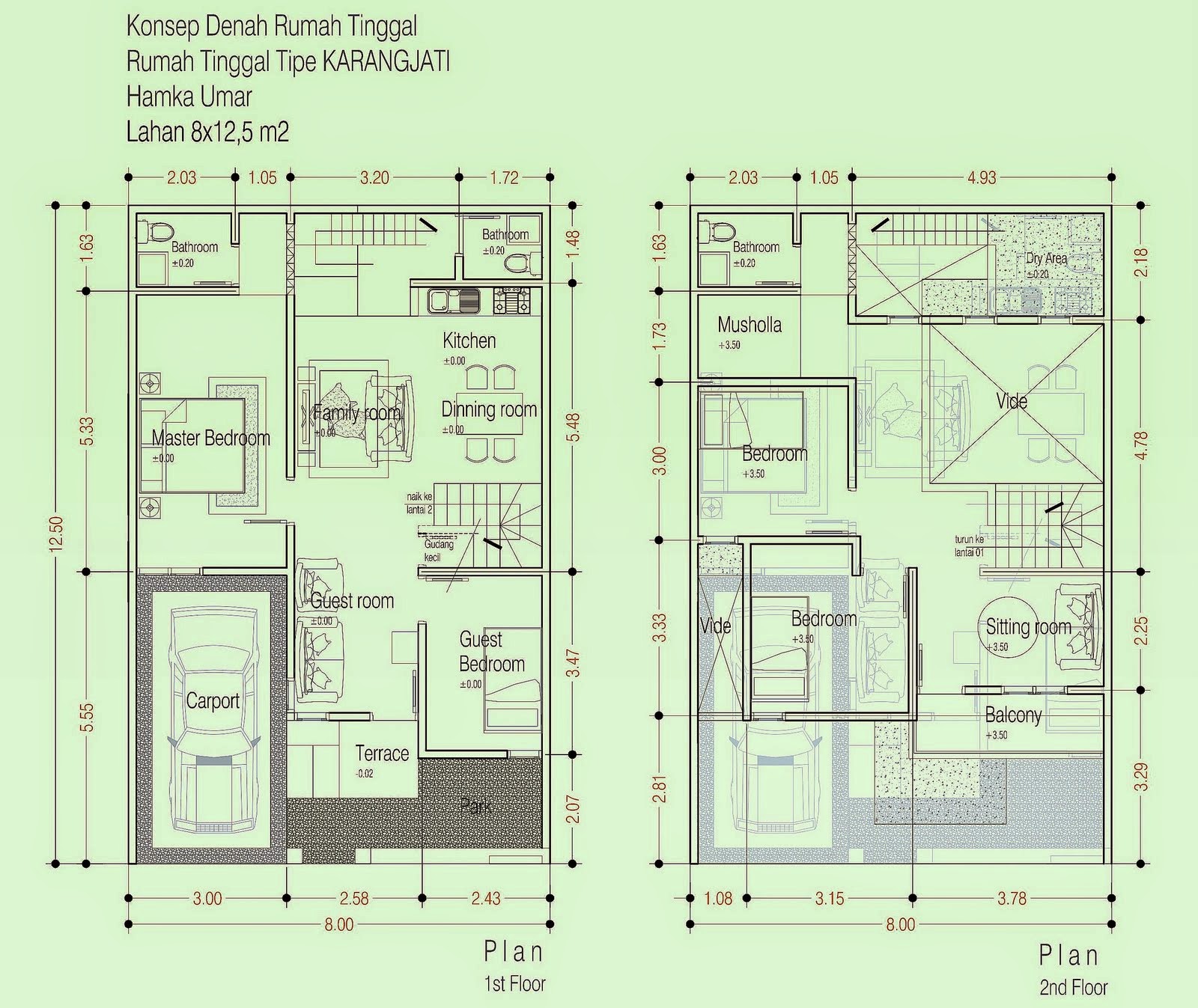 Desain Rumah  Minimalis 2  Lantai  5 Kamar Gambar  Foto 