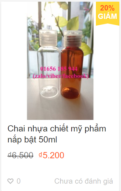 lọ nhựa nắp bật 50ml