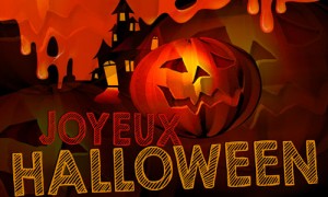 Joyeux halloween is the happy halloween in french animated gif Images