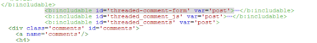 HTML Code for comment form message