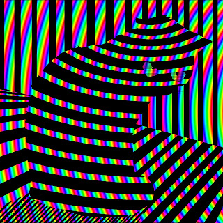 op art of cat hallucinations for online roulette use