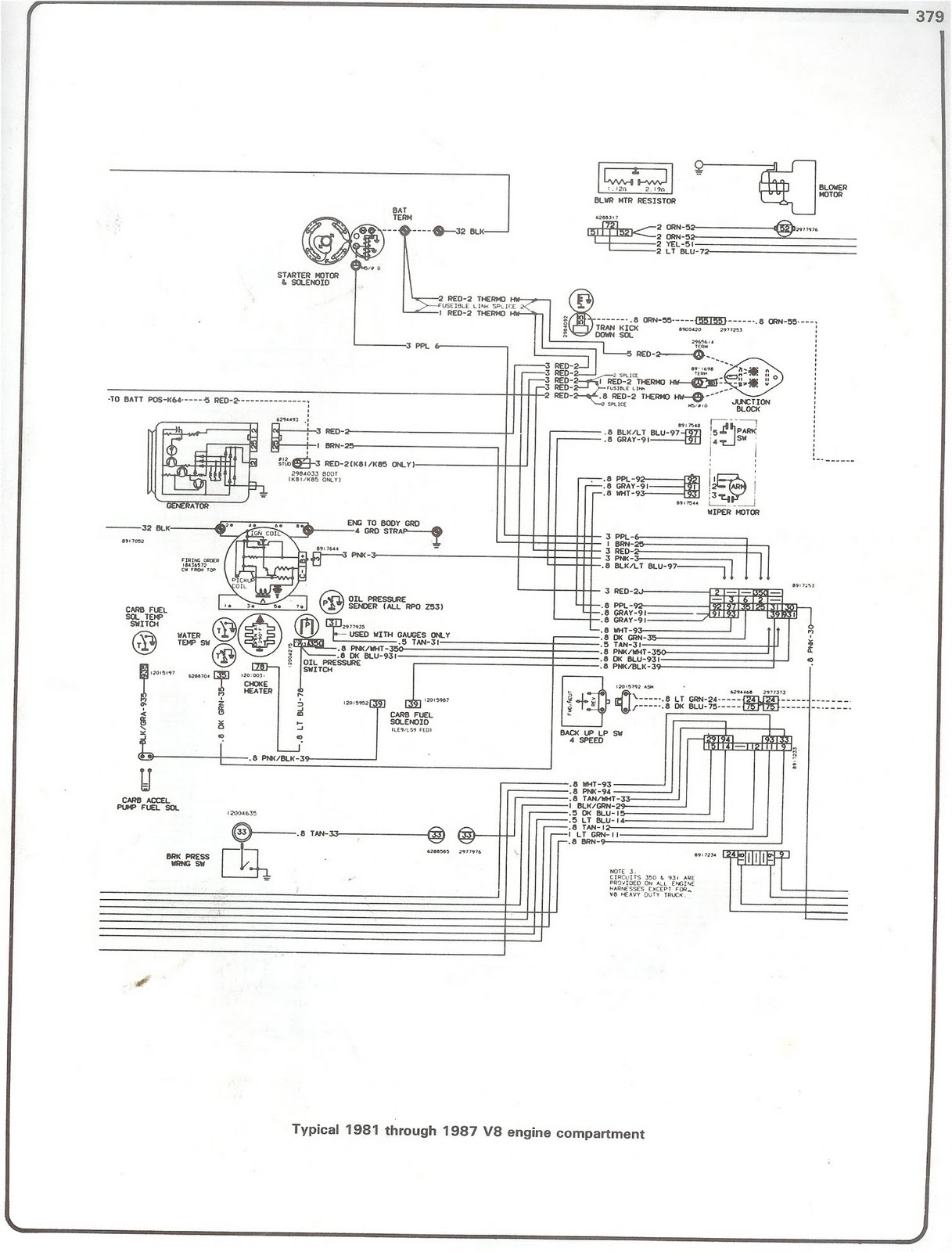 Free Auto Wiring Diagram: 1981-1987 Chevrolet V8 Truck  