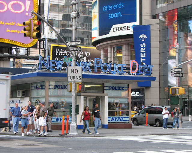 NYPD kiosk at Times Square, New York