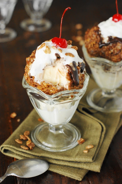 Cocoa Krispies Fried Ice Cream