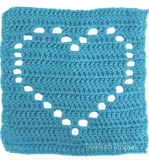 filet heart mesh square