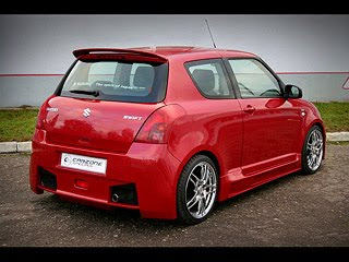 Suzuki Swift Elegant Red BOdykit Modified