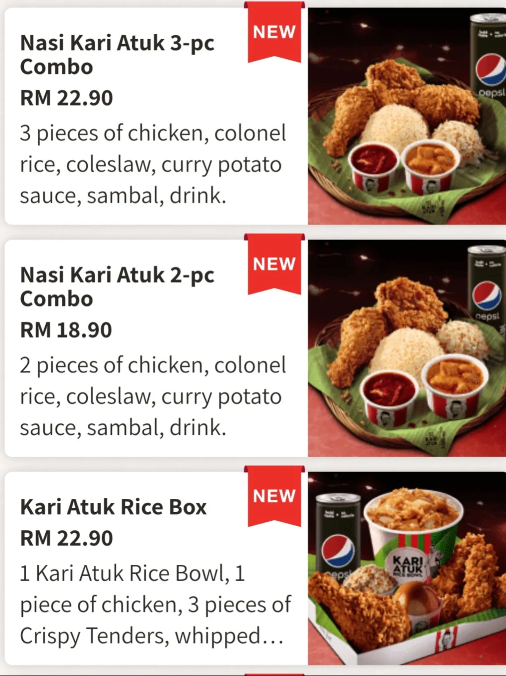 Nasi Kari Atuk KFC