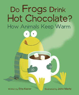 Animals that live in cold environments need to stay warm, but how? Author Etta Kaner poses humorous (and sometimes true) questions about how animals stay warm like “Do penguins snuggle with a friend,” and then reveals interesting tidbits how these animals actually survive during winter.   Great illustrations paired with amusing yet informative text makes Do Frogs Drink Hot Chocolate? a fun, fact-filled read kids will love!  #OwlkidsBooks #NetGalley #Nonfiction #DoFrogsDrinkHotChocolate