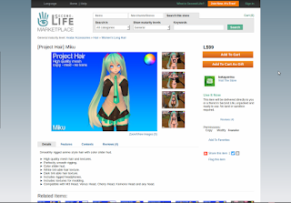 Miku pagina Second Life