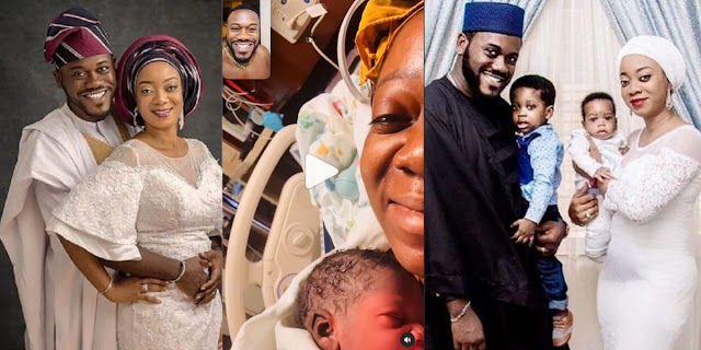 Nollywood Actor, Deyemi Okanlawon Welcomes Third Child With Wife.