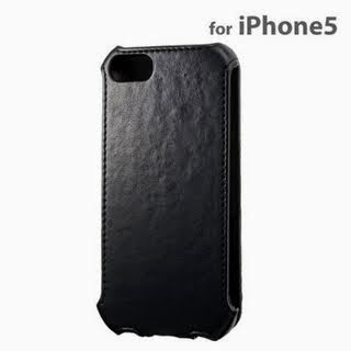 Synthetic Leather Flap iPhone 5 Case (Black)