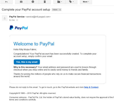 Cara Membuat Akun Paypal Baru 2016