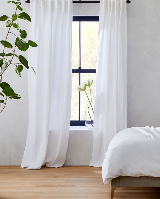 Linen Curtains Curtain Panels Window Treatment Coastal Interior Desing Idea Natural Linens