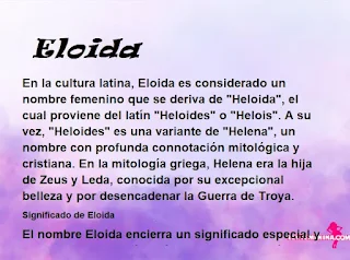 significado del nombre Eloida