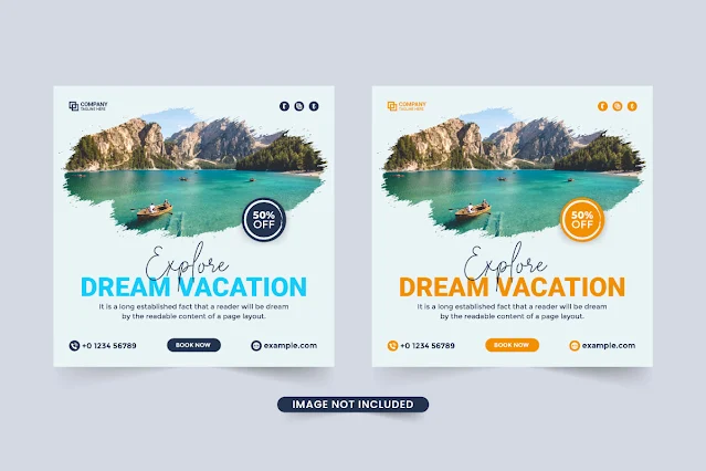 Vacation planner flyer template design free download