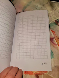 Tian zi ge page in the notebook