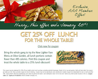 Free Printable Olive Garden Coupons