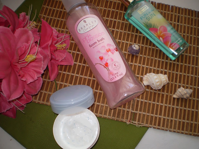 Oh So Heavenly Moisture Burst | ENJOY Fun in the Sun Body Wash | Bramley: Pink Blossom foam bath