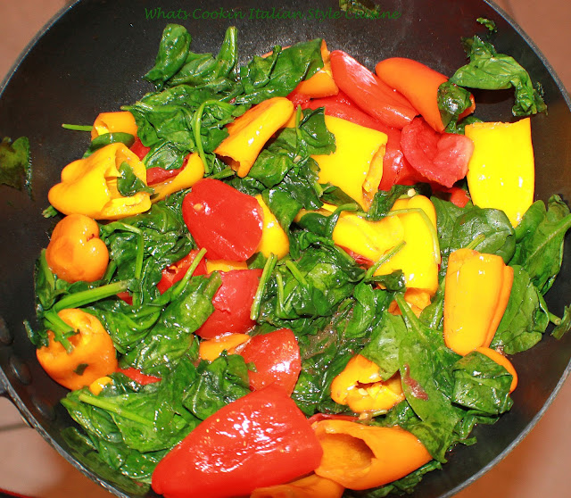 sauteed spinach with peppers