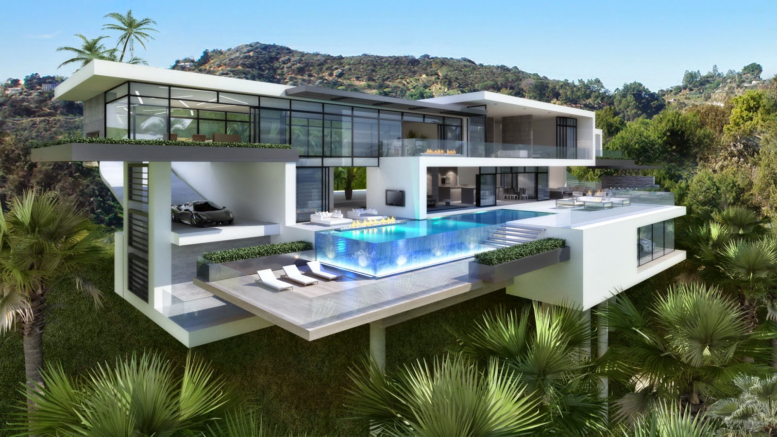 Passion For Luxury : Contemporary Mansions On Sunset Plaza Drive, LA