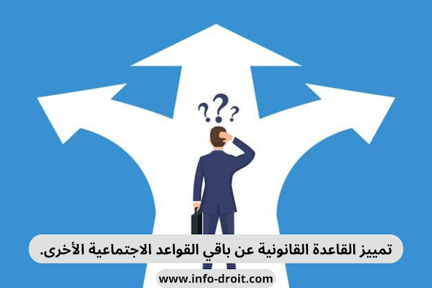 تمييز القاعدة القانونية عن باقي القواعد الاجتماعية الأخرى.