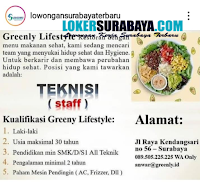 Loker Surabaya di Restoran Greenly Lifestyle Maret 2020 Terbaru