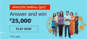 Amazon SMBhav Quiz Answer