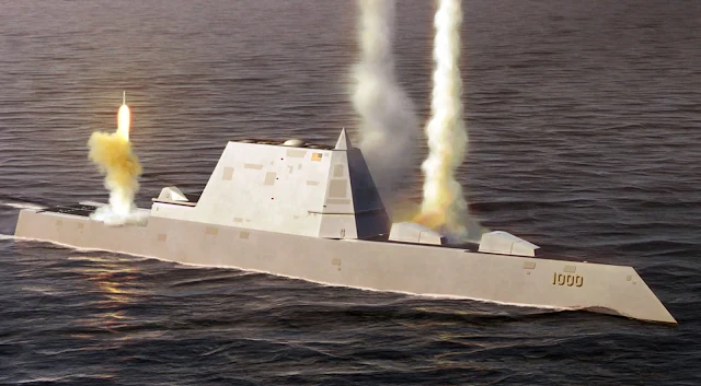 Запуск ракет з есмінця USS Zumwalt