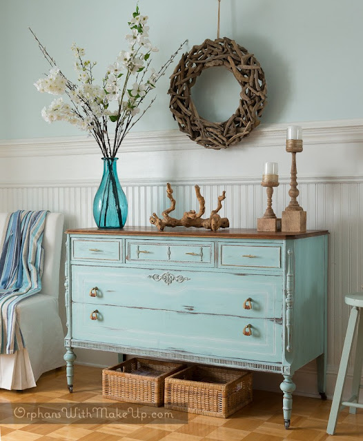 ocean breeze painted dresser