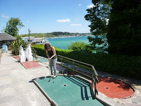 Photo of the Crazy Golf course at Greens Cafe in Padstow