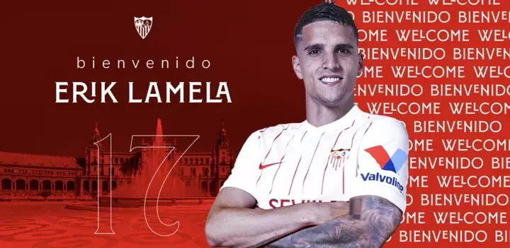 OFFICIAL: Sevilla have confirmed the signing of Erik Lamela from Tottenham