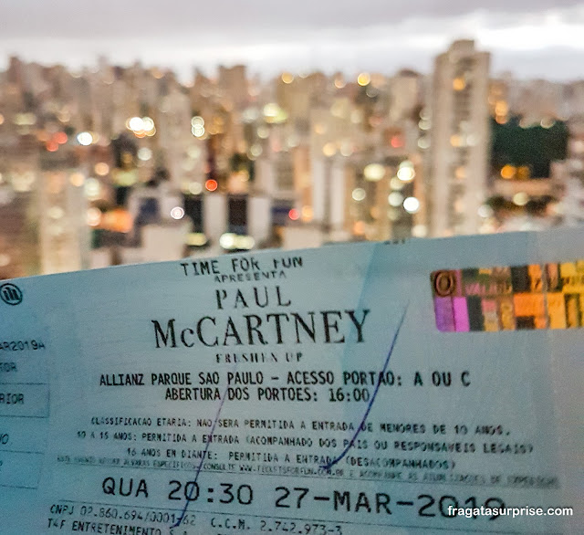 Ingresso para show de Paul McCartney