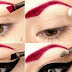 Black Eyeliner And Red Eyebrows Tutorial