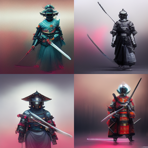 samurai fantascientifico midjourney