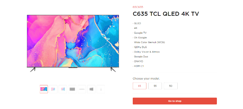 C635 QLED 65-inch 4K TV