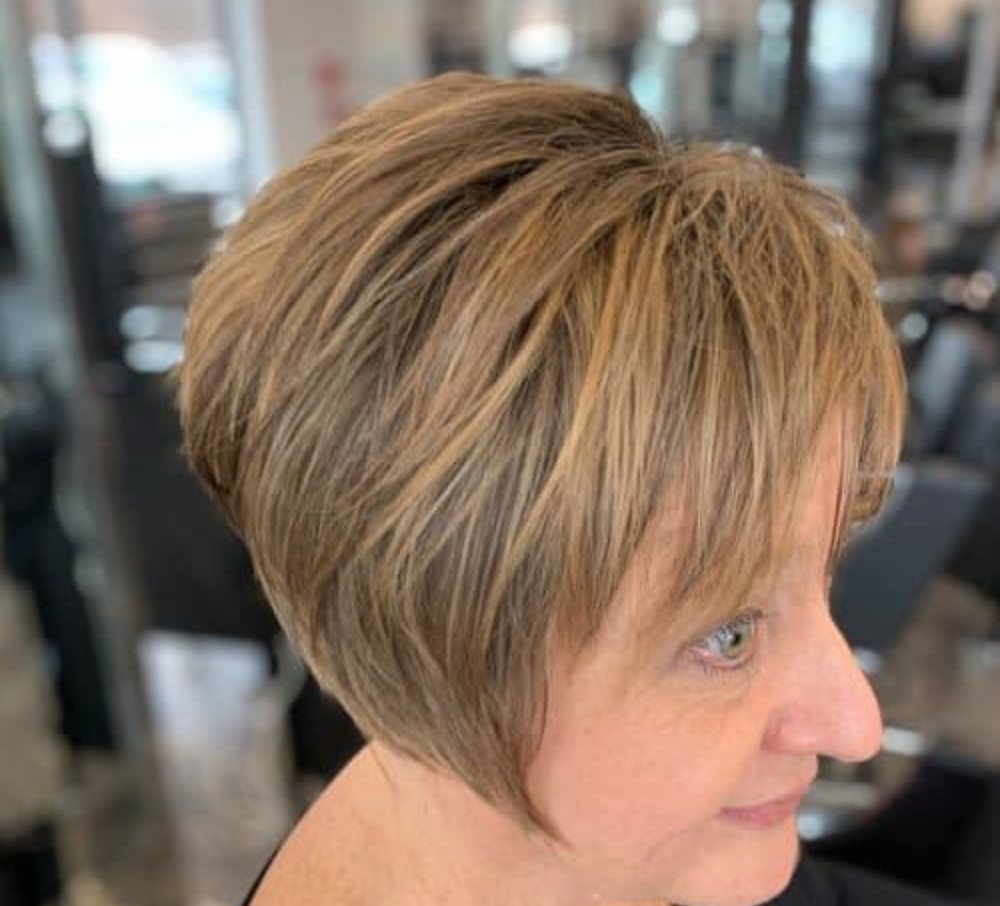 how to cut short hair on an older woman