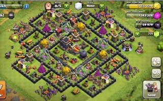 Kumpulan Base Farming TH9 Clash Of Clans Terbaru 2016 