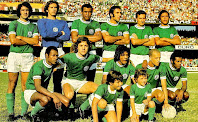 S. E. PALMEIRAS - Sao Paulo, Brasil - Temporada 1973 - Eurico, Leao, Luis Pereira, Alfredo, Dudu y Zeca; Edu, Leivinha, César, Ademir da Guia y Nei - Equipo de la Sociedade Sportiva Palmeiras que se proclamó campeón brasileño en 1973