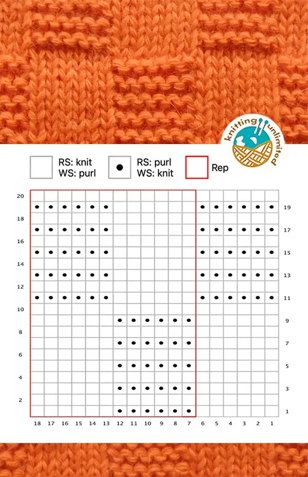 knit and purl chart, knitting pattern chart, knit purl,  knit purl patterns free