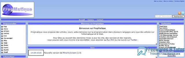 Le site du jour : ProgMatique.fr - Programmation et Informatique