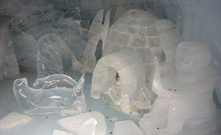 Igloo and Eskimo in the Ice Palace.