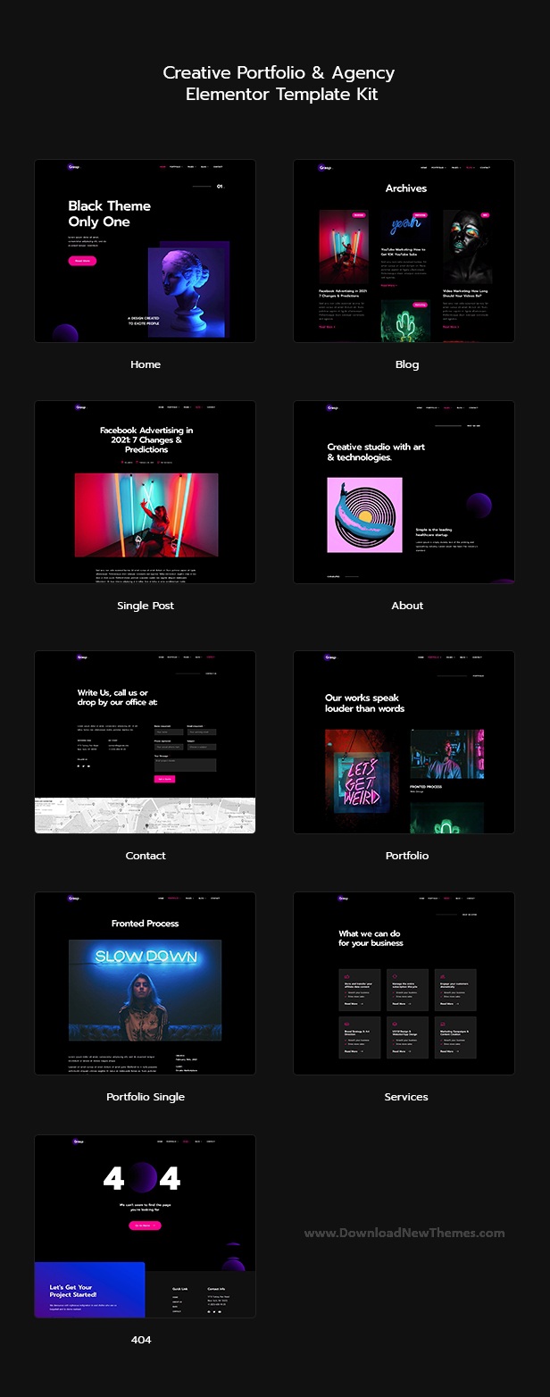 Creative Portfolio & Agency Elementor Template Kit