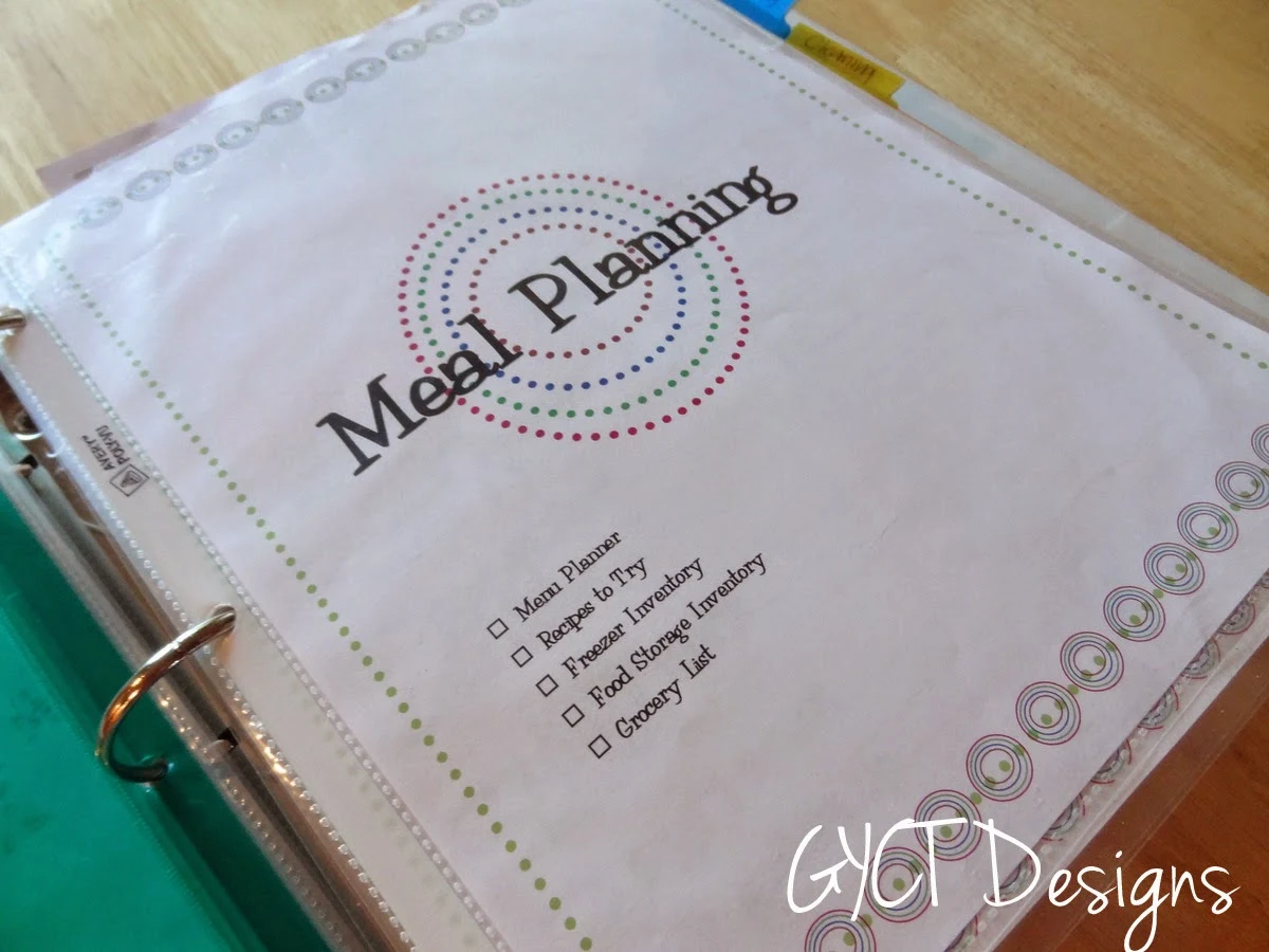 Week 1:  Menu Planning for Organize Me!  Sizzlin' Summer 