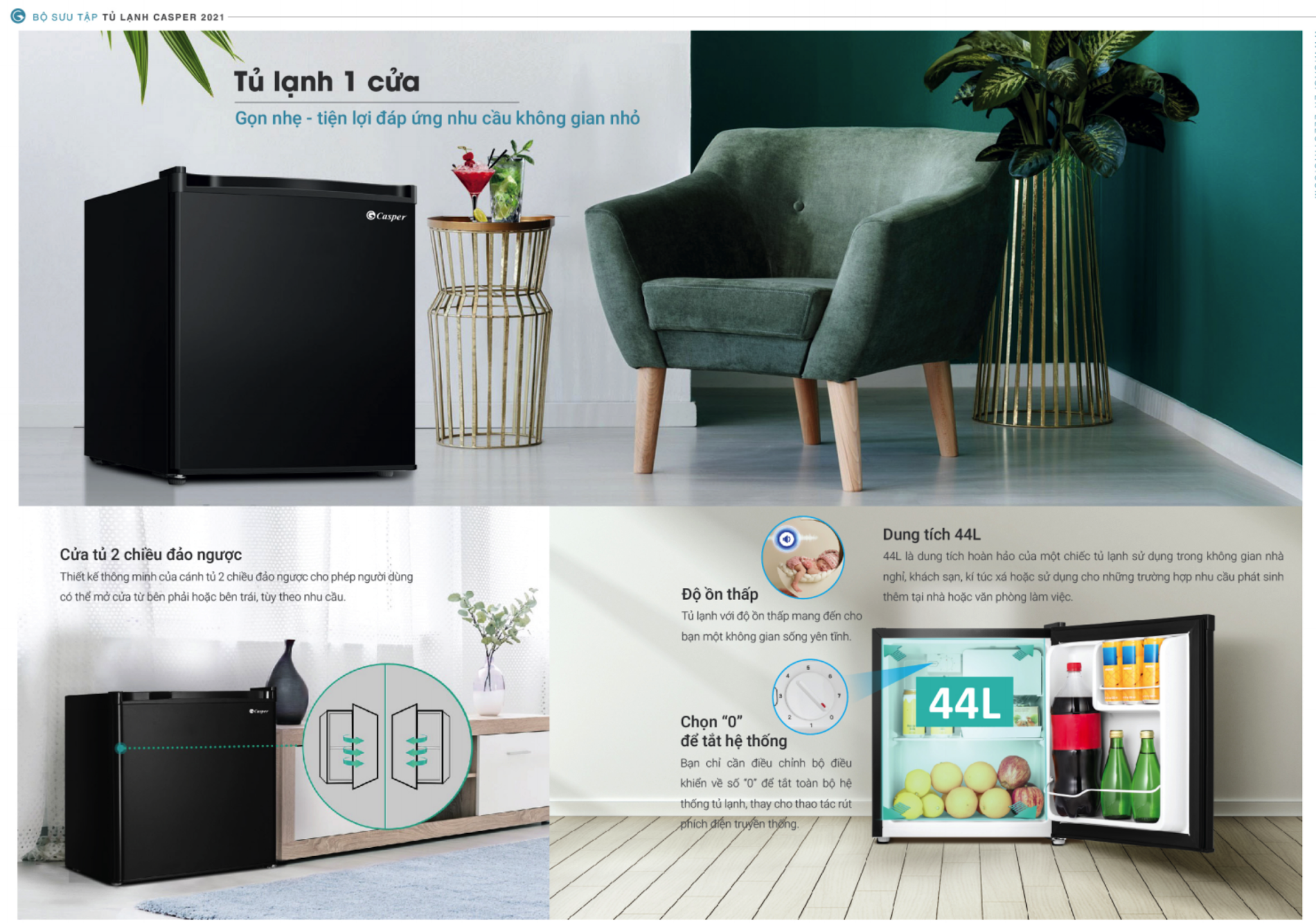 Tủ lạnh mini Casper RO-45PB :: Tủ lạnh mini 50 Lít Giá rẻ Tủ lạnh mini Casper RO-45PB :: Tủ lạnh mini 50 Lít Giá rẻ
