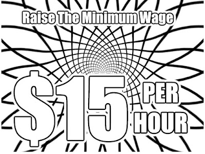 Coloring Book ART by Greg Vanderlaan  - Raise The Minimum Wage to $15 Per Hour