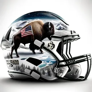 Colorado Buffaloes Patriotic Concept Helmet