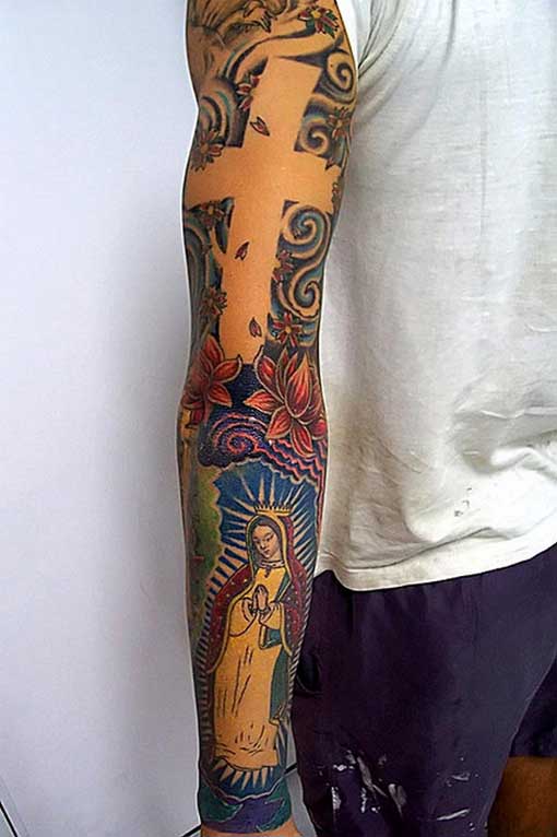 Bible stories tattoos The Sleeve tattoo Cross Tattoo Picture is Courtesy 